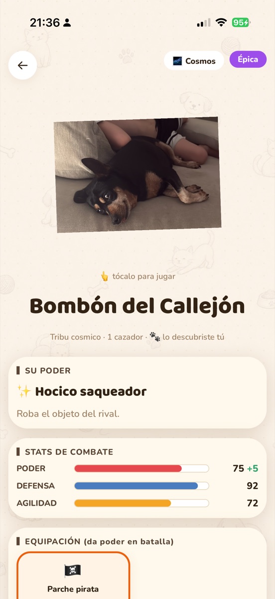 Escena interactiva con tu mascota
